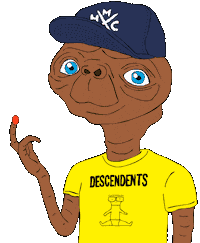 Punk Rock Middle Finger Sticker by Spaghetto