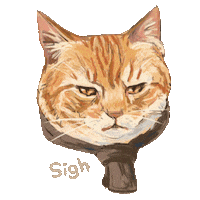 jemlington cat sad tired smh Sticker