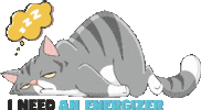 Sleepy Cat Sticker by Inednet