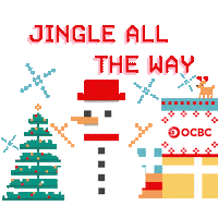 Christmas Snowman Sticker by OCBC Bank
