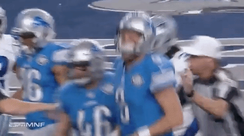 matthew stafford touchdown GIF by Detroit Lions