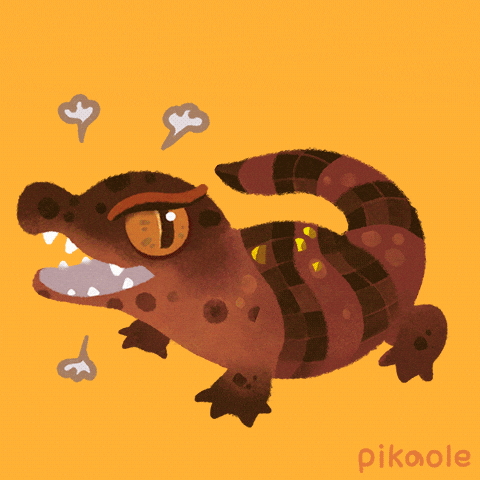 Lizard Crocodile GIF by pikaole