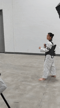 2020armor kick street fighter taekwondo yvette GIF