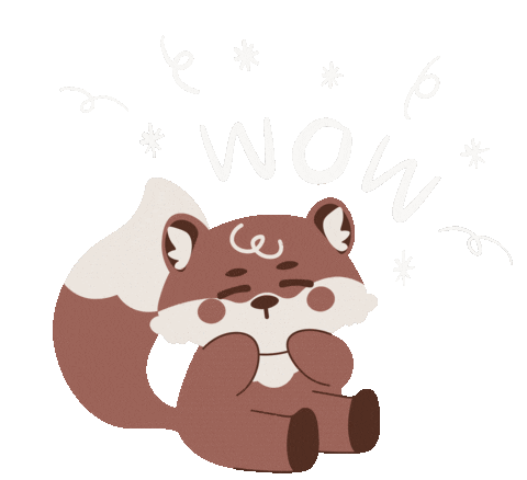 Happy Fox Sticker