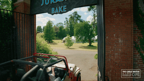 Drive Driving GIF by The Great British Bake Off