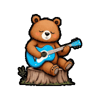 termedia guitar teddy bear Sticker