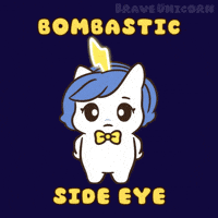 Suspicious Side Eye GIF by Brave Unicorn