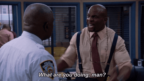 what are you doing nbc GIF by Brooklyn Nine-Nine