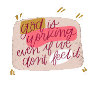 mackleelettering god working faith feeling Sticker