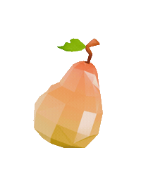 3D Pear Sticker
