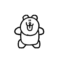 Happy Bear Sticker by 福留茜