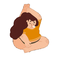 Yoga Breathe Sticker by Veegraphics_