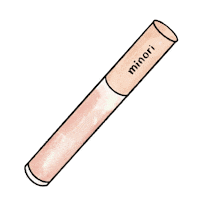 Myminori makeup lipgloss line art cleanbeauty Sticker