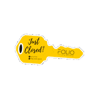 foliotitle real estate key just closed folio Sticker