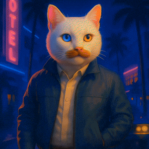 City Lights Cute Cat GIF by vankedisi
