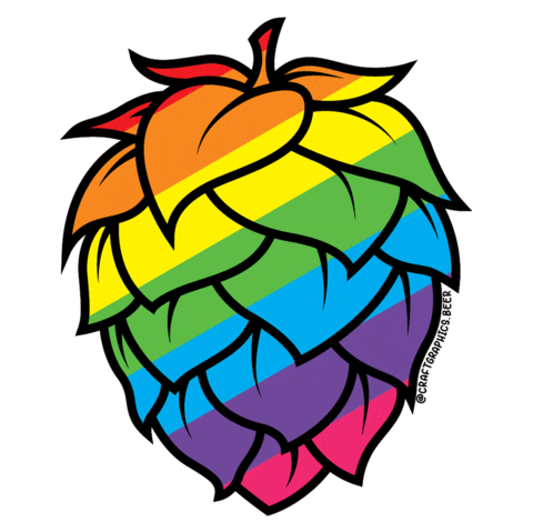 Rainbow Beer Sticker by Craft Graphics