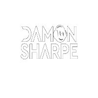 Damon Sharpe White Thriller Sticker by Damon Sharpe