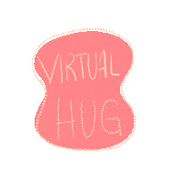 therawberry pink hug letters love you Sticker