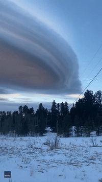 'Scene Out of Independence Day': Ominous Shelf Cloud Hovers Near the Rocky Mountains