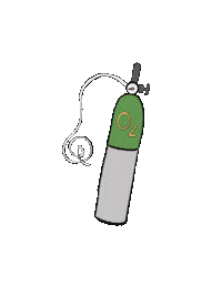 PappasPipedream tank oxygen o2 charly Sticker
