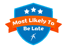 Words Matter Running Late Sticker by National Speech & Debate Association