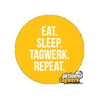 aktiontagwerk aktion-tagwerk aktiontagwerk eatsleeptagwerkrepet Sticker