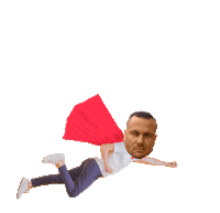 Man Flying Sticker by Dr. Sindsen