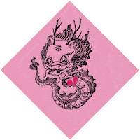 Pink Dragon Sticker