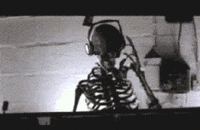 war skeleton GIF