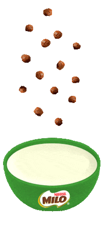 CEREAL_LOVE chocolate bowl cereal milo Sticker