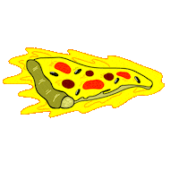 Pizza Arrow Sticker