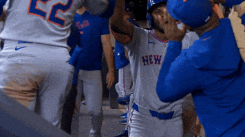 Celebrate Home Run GIF by New York Mets