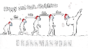 Christmas Karate Sticker by Brannmanndan
