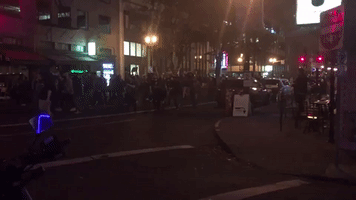 Anti-Trump Protesters Chant 'Not My President' During Portland March