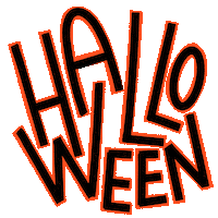 Halloween Orange Sticker by katxdesign