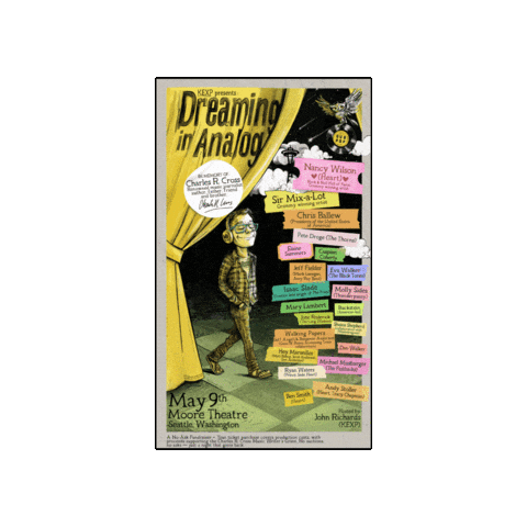 Charles R Cross Sticker by The Sober Curator