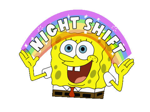Night Shift Spongebob Sticker