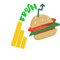 Burger Fries Sticker by Mode