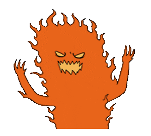 angry fire Sticker by ghostdoor