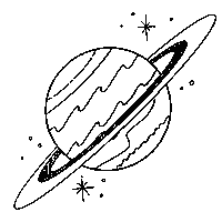 lipplelolly space planet planets saturn Sticker