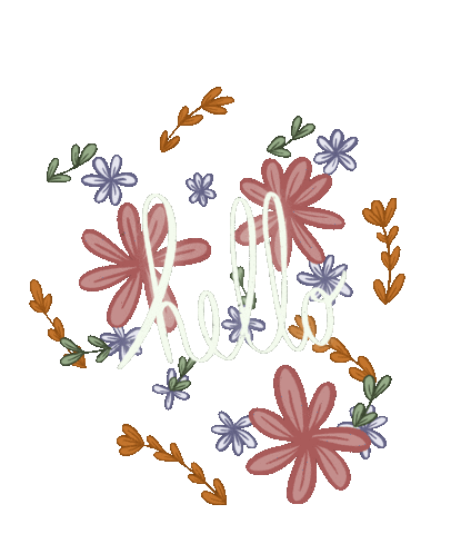 Flowers Hello Sticker