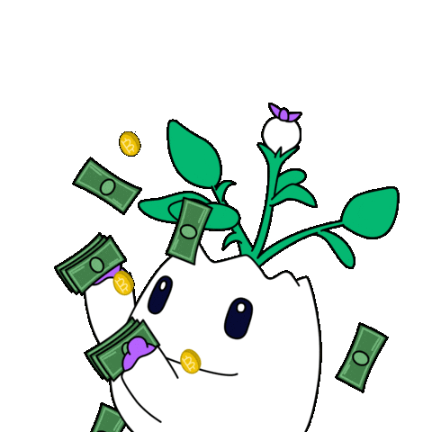 To The Moon Money Sticker by Magic Eden