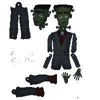 Bijapr halloween change doll frankenstein Sticker