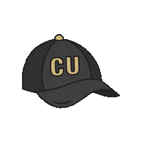 Black And Gold Baseball Cap Sticker by CU Online