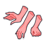 Pink Hand Sticker by shiancore