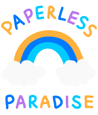 GoodNotes giphyupload rainbow paradise paperless Sticker
