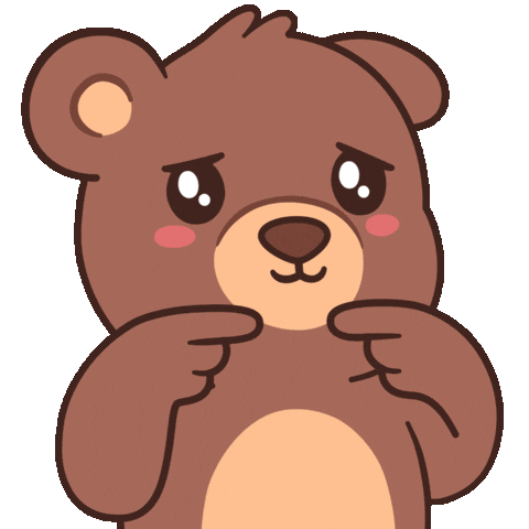 Sad Brown Bear Sticker by BEARISH