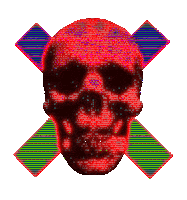 3D Skull Sticker by badblueprints