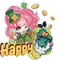 Happy St Patricks Day Sticker by DigiDaigaku