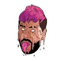 levenkhandj drip pink hair uptempo drippy Sticker